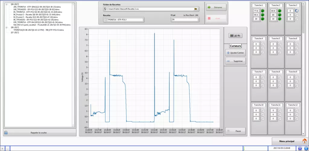 Microfabrication silicium LabVIEW détection semiconducteurs